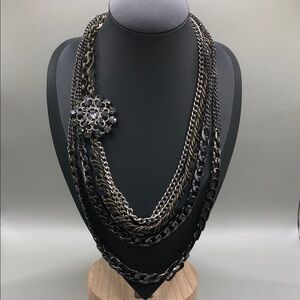 Curated bundle 2 multi layered chain necklaces Gina Collection and more trendy.
